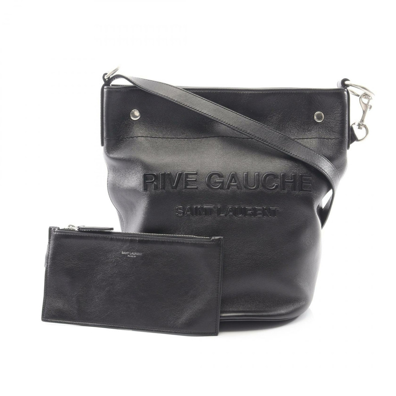 SAINT LAURENT PARIS RIVE GAUCHE 水桶肩背包 683559 皮革 黑色 二手-0