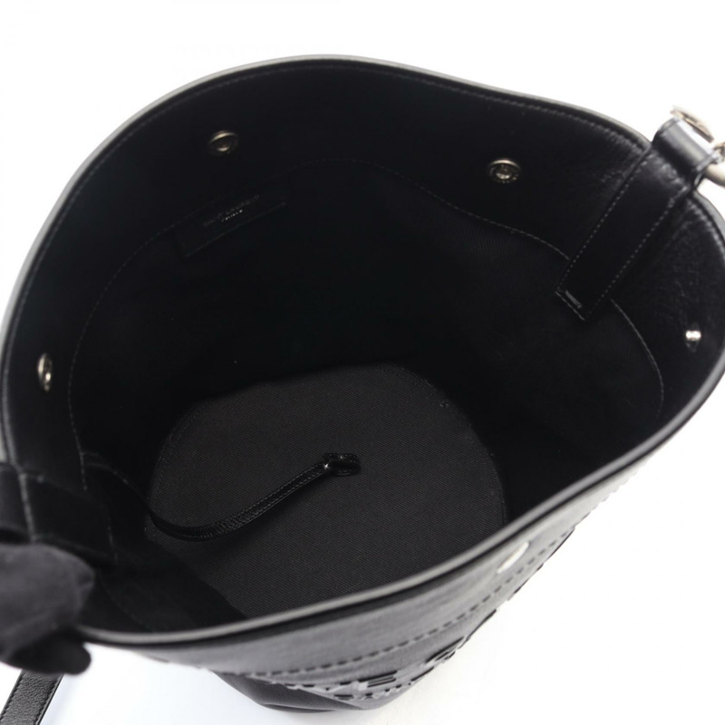 SAINT LAURENT PARIS RIVE GAUCHE 水桶肩背包 683559 皮革 黑色 二手-2