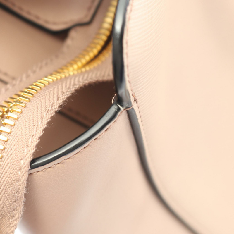 PRADA 粉紅 Saffiano 皮革手提單肩斜背包（二手女款）-4