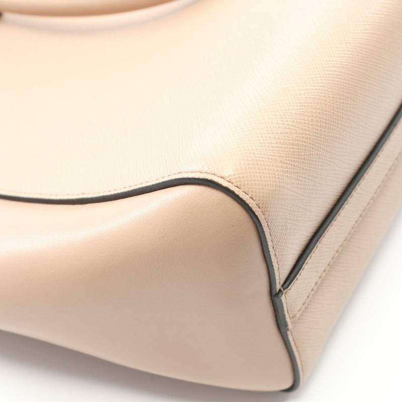 PRADA 粉紅 Saffiano 皮革手提單肩斜背包（二手女款）-5