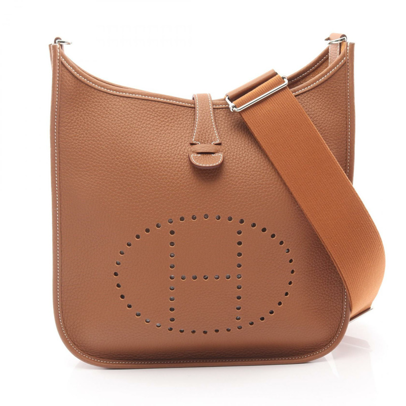 愛馬仕 Evelyne 3 PM 肩挎包 K Taurillon Clemence 黃金二手 SHW-0