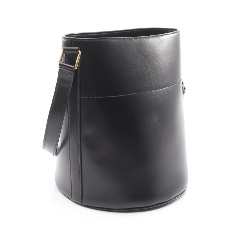 CELINE Maillon Baguette Triomphe 單肩包，黑色皮革，二手女款-1