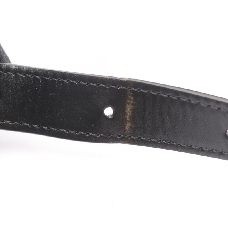 CELINE Maillon Baguette Triomphe 單肩包，黑色皮革，二手女款-8