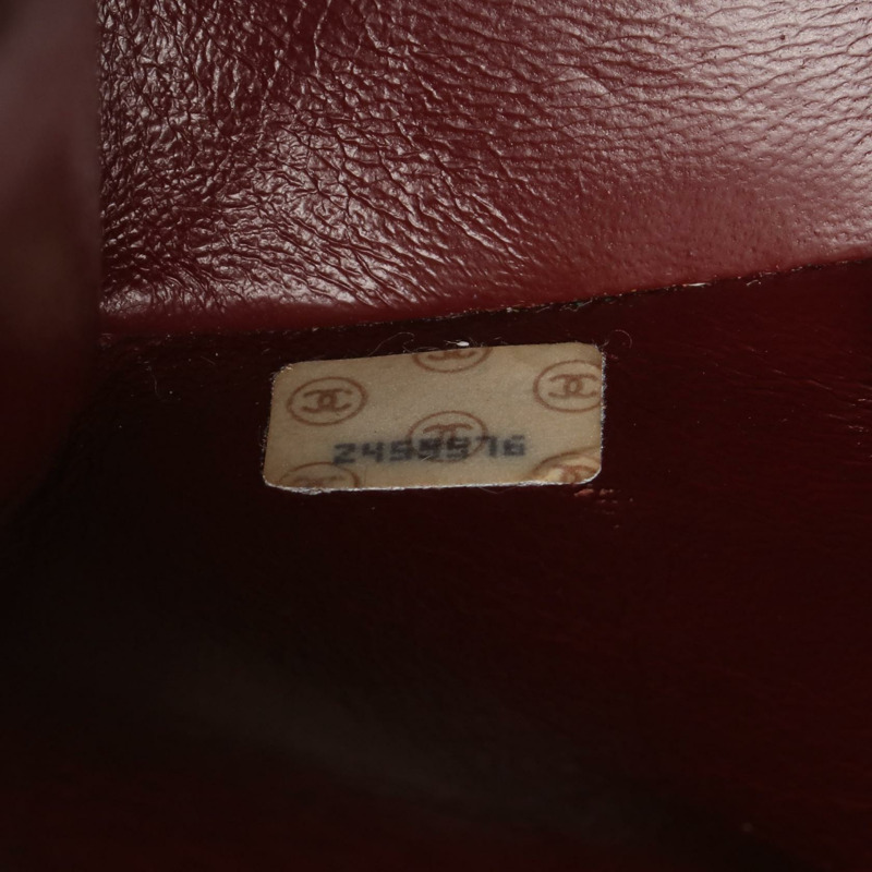 香奈兒 Deca Matelasse 34 單翻蓋鏈條肩背包，黑色皮革，金色五金 CC-4