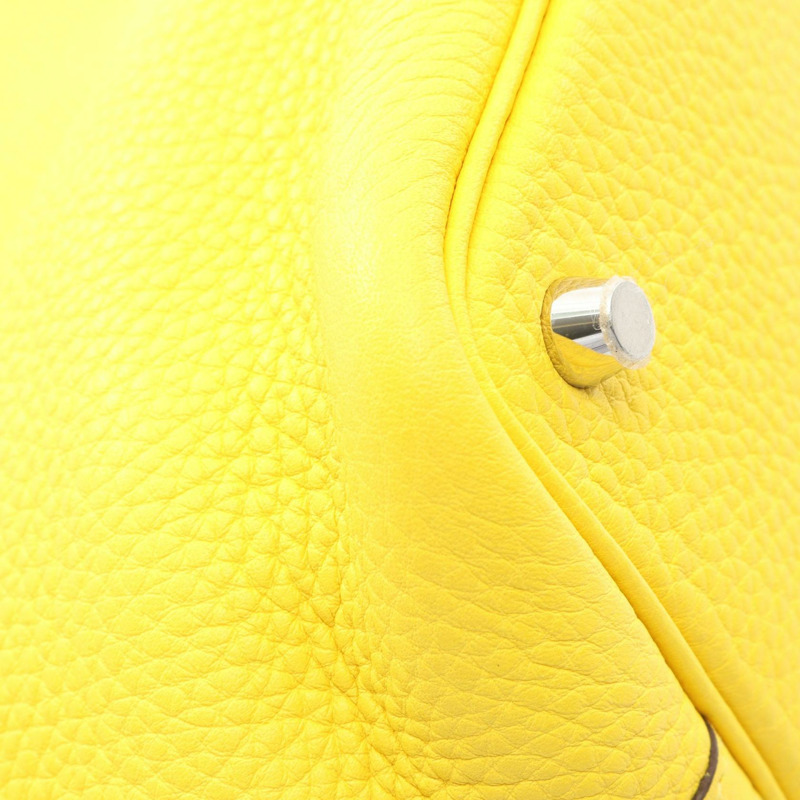 愛馬仕 Picotin Lock PM 托特水桶包 Z Taurillon Clemence Lime 二手 SHW-5