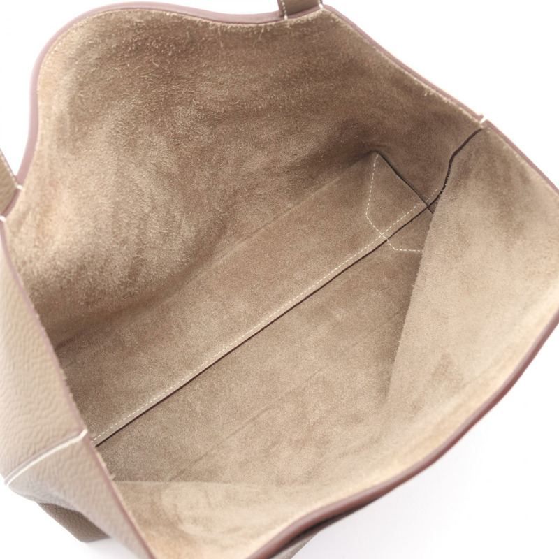 HERMES Cabas sellier 31 Tote 單肩包 Z Taurillon Clemence Etoupe 灰色 二手-2