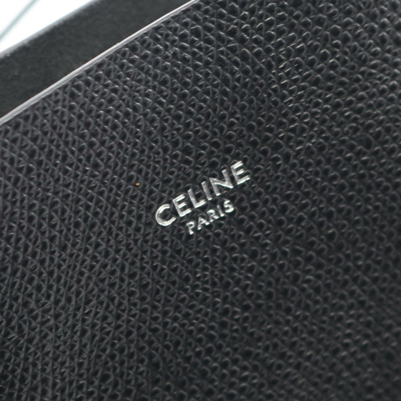 CELINE Vertical 小號 Cabas 單肩托特包 189813 黑色皮革 二手 女士-3