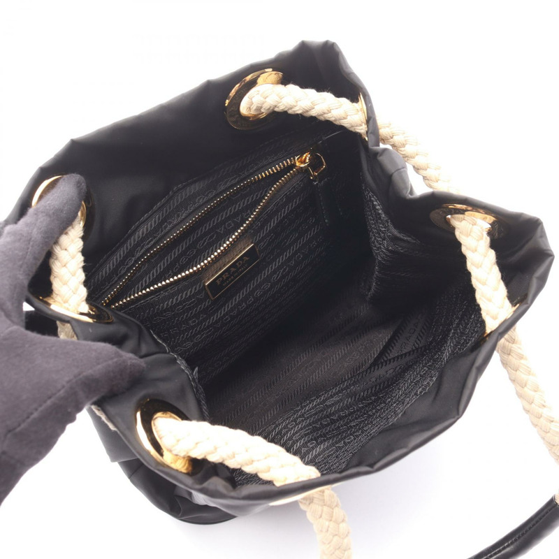 PRADA Re-Nylon Mariner 小號水桶肩背包 1BE082 尼龍黑 二手 女士-2