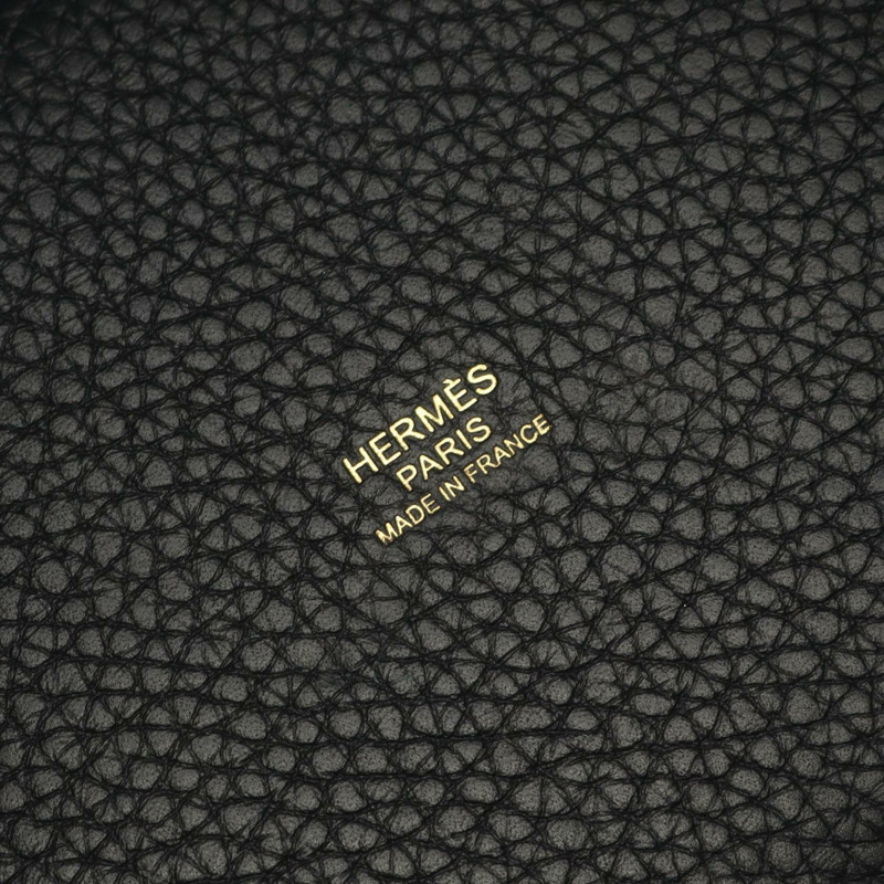 愛馬仕 Picotin Lock PM 手提包 U Taurillon Clemence 黑色 二手 女士 GHW-3