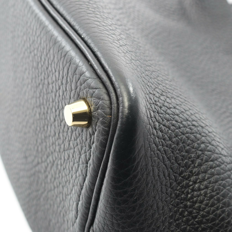 愛馬仕 Picotin Lock PM 手提包 U Taurillon Clemence 黑色 二手 女士 GHW-6