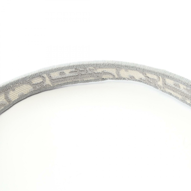 Dior 馬鞍包斜紋提花單肩背包帆布灰米色二手女款-6