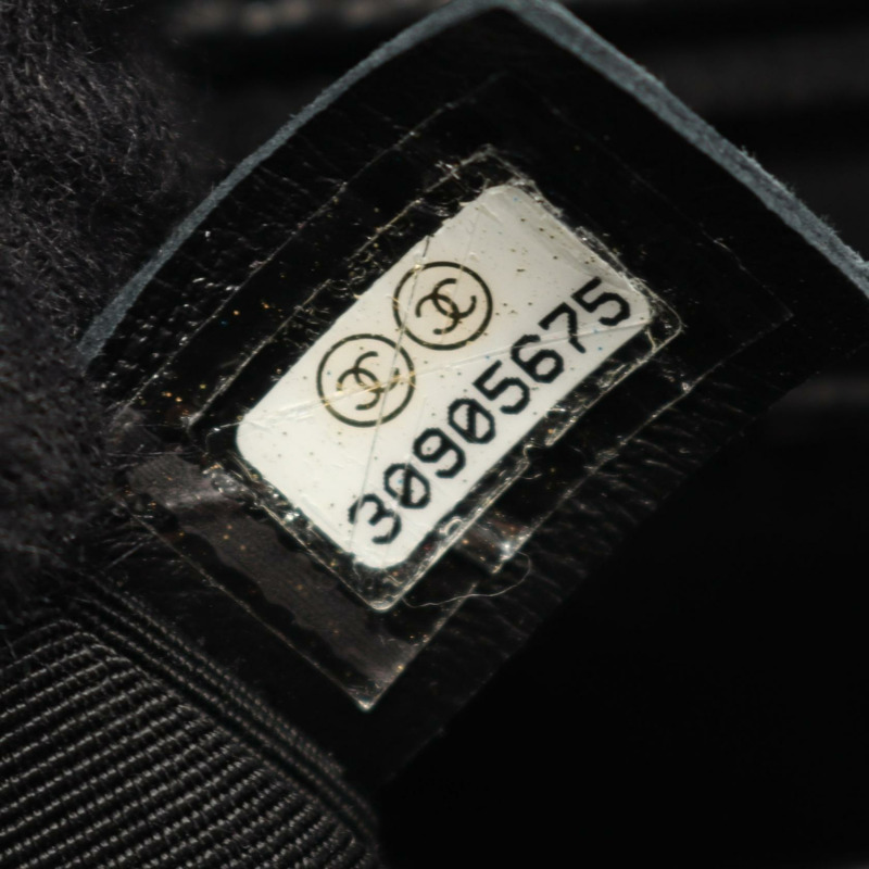 香奈兒 (CHANEL) 絎縫鏈條斜背包 AS2302 黑色皮革 二手 女士 CC-4