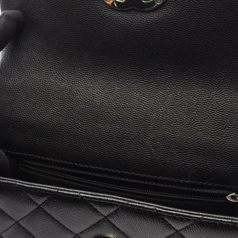 香奈兒 (CHANEL) 絎縫鏈條斜背包 AS2302 黑色皮革 二手 女士 CC-5