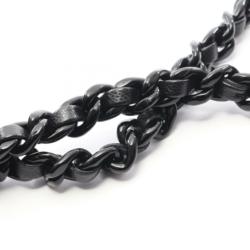 香奈兒 (CHANEL) 絎縫鏈條斜背包 AS2302 黑色皮革 二手 女士 CC-9