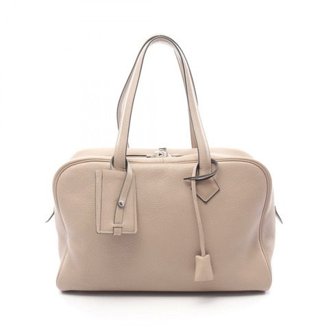 HERMES Victoria 35 手提包 K Taurillon Clemence Gristourterelle 二手 SHW
