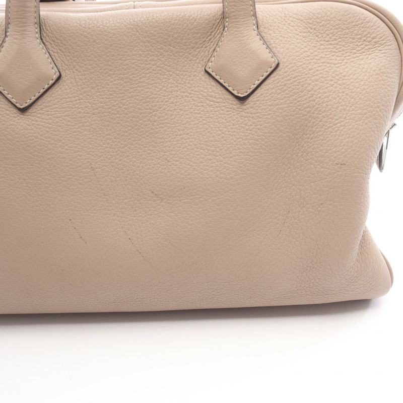 HERMES Victoria 35 手提包 K Taurillon Clemence Gristourterelle 二手 SHW-5