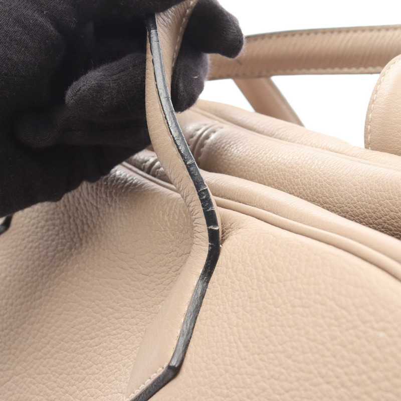 HERMES Victoria 35 手提包 K Taurillon Clemence Gristourterelle 二手 SHW-12