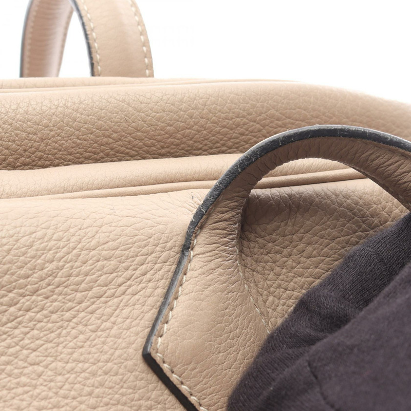 HERMES Victoria 35 手提包 K Taurillon Clemence Gristourterelle 二手 SHW-13