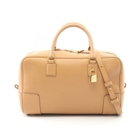 LOEWE Amazona 28 斜背包 A039N08X01 皮革 米色 駝色 二手 女士
