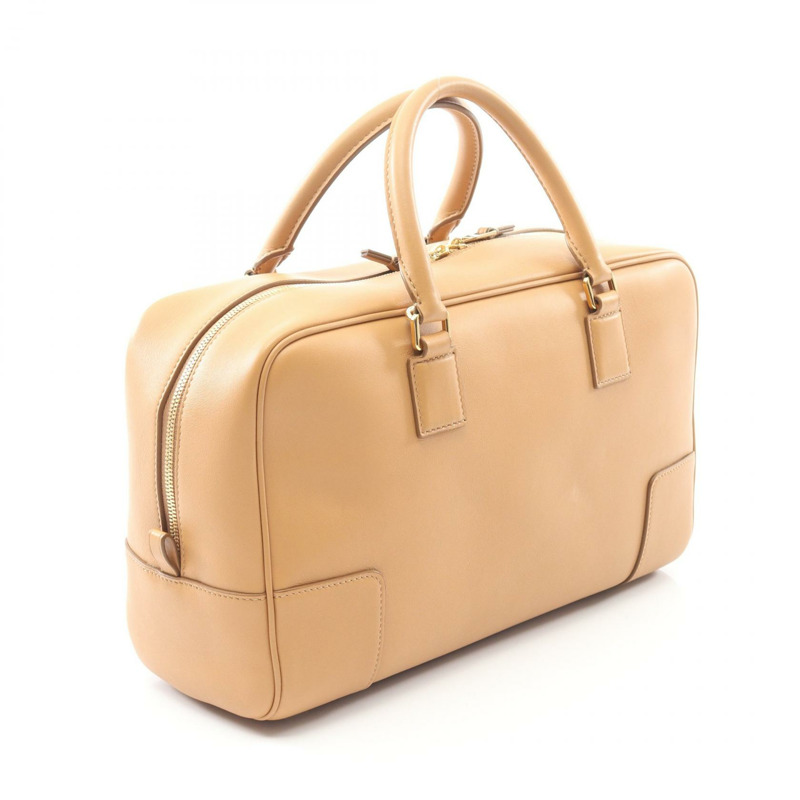 LOEWE Amazona 28 斜背包 A039N08X01 皮革 米色 駝色 二手 女士-1