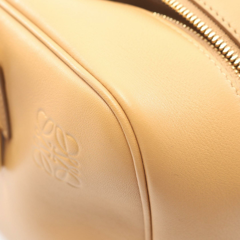 LOEWE Amazona 28 斜背包 A039N08X01 皮革 米色 駝色 二手 女士-4