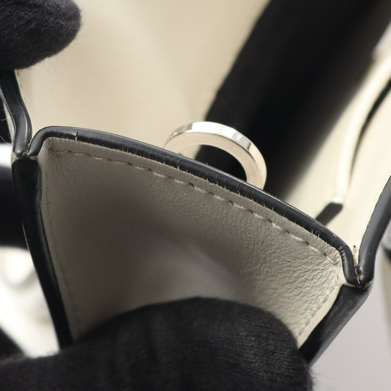 PRADA 壓花logo單肩斜背包 1BA333 白色皮革 二手 女士-6