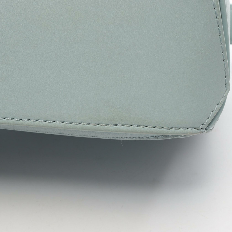 LOEWE Puzzle迷你肩提斜背包，綠色，二手女款，皮革材質-6