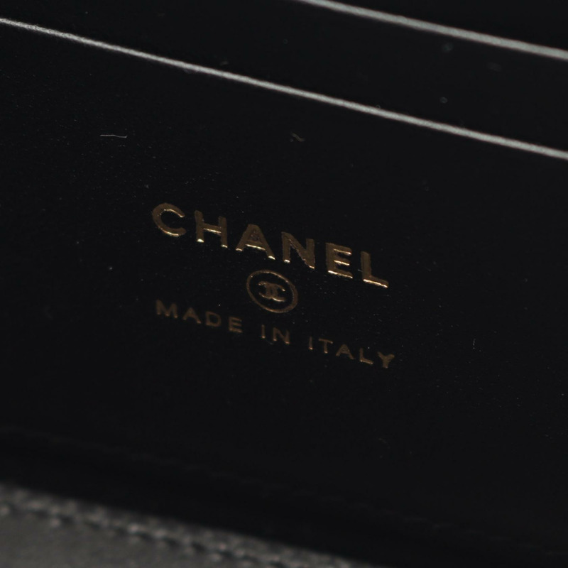 香奈兒 (CHANEL) Matelasse 絎縫鏈條斜挎包，羊皮材質，黑色，二手，金色五金-3