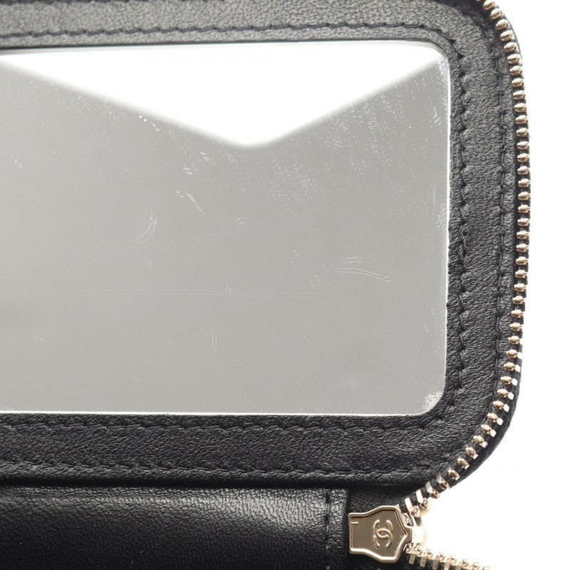 香奈兒 (CHANEL) Matelasse 絎縫鏈條斜挎包，羊皮材質，黑色，二手，金色五金-9