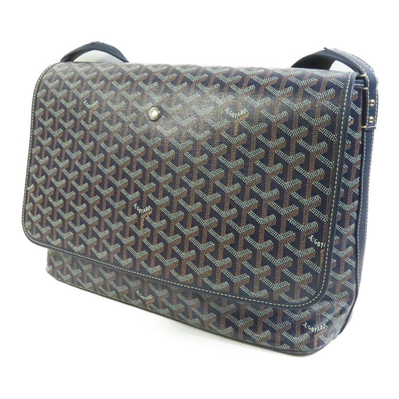 GOYARD 塗層帆布Capetien MM Messenger銀扣肩背袋-2