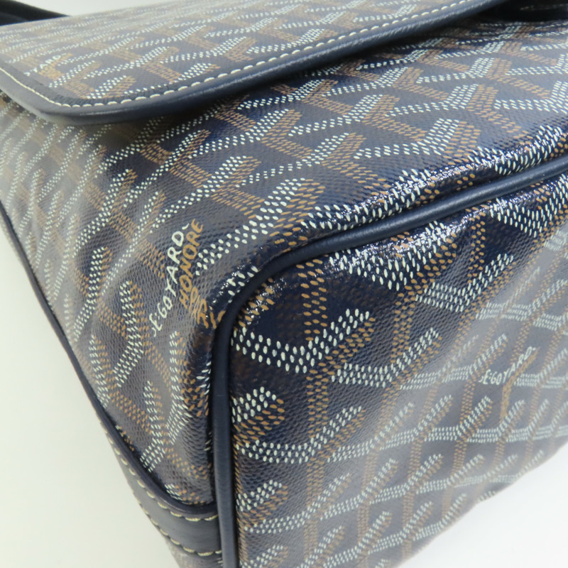GOYARD 塗層帆布Capetien MM Messenger銀扣肩背袋-10