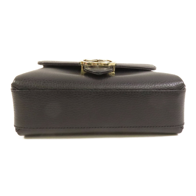 GUCCI 牛皮皮革Interlocking G Chain Mini Bag金扣肩背袋-3