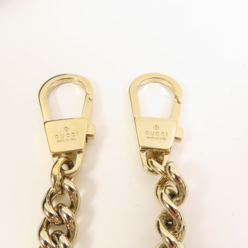GUCCI 牛皮皮革Interlocking G Chain Mini Bag金扣肩背袋-5