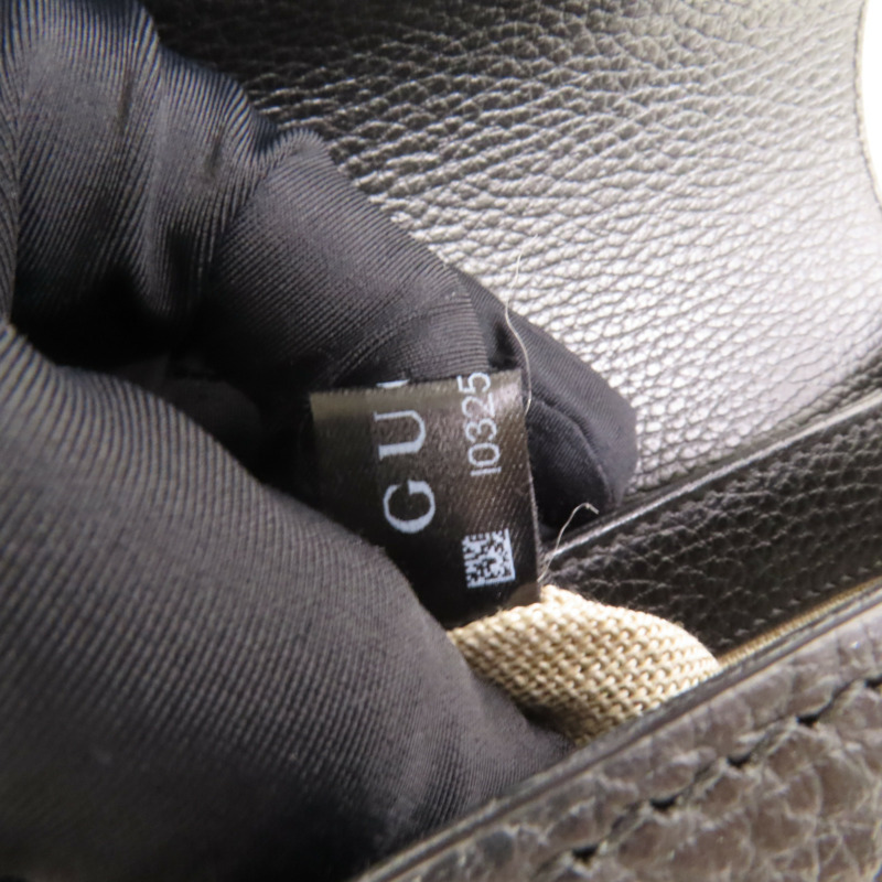 GUCCI 牛皮皮革Interlocking G Chain Mini Bag金扣肩背袋-10