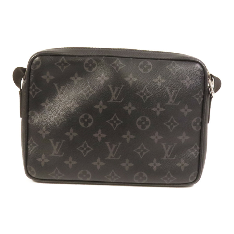 LOUIS VUITTON Monogram Eclipse/Taiga Outdoor Messenger銀扣肩背袋-1