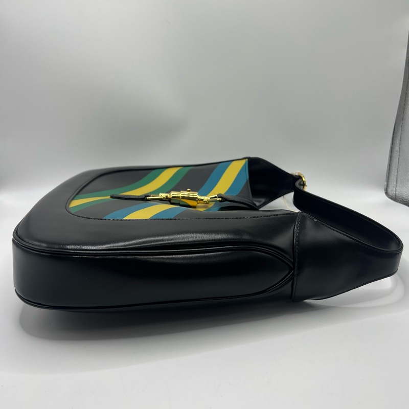 Gucci Jackie1961限定款几何图案老花腋下包 延长肩带 可拎 可腋下 可斜背-3