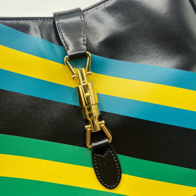 Gucci Jackie1961限定款几何图案老花腋下包 延长肩带 可拎 可腋下 可斜背-5