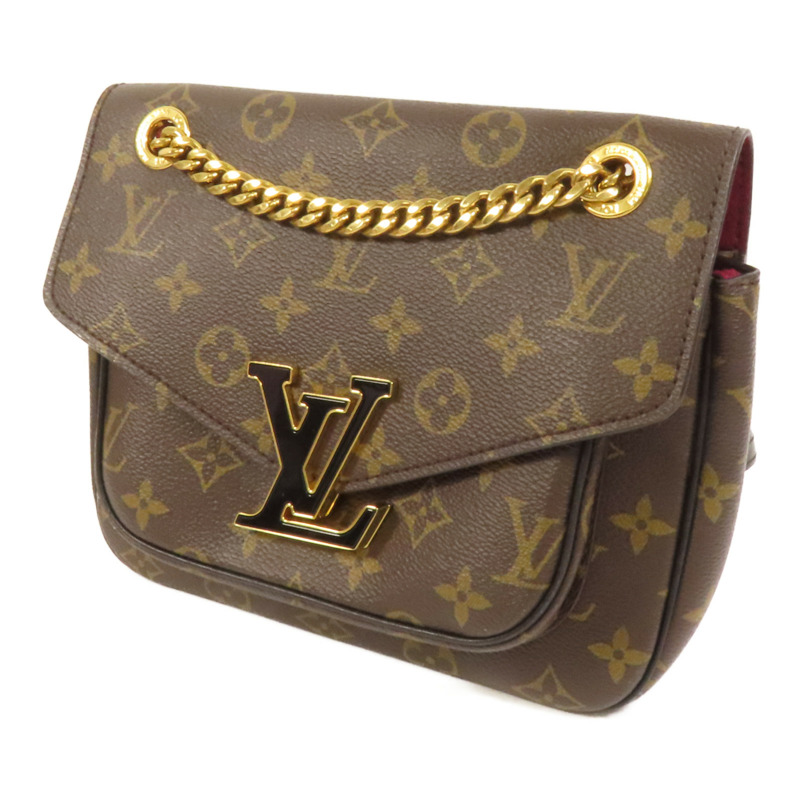 LOUIS VUITTON Monogram Passy金扣肩背袋棕色-2