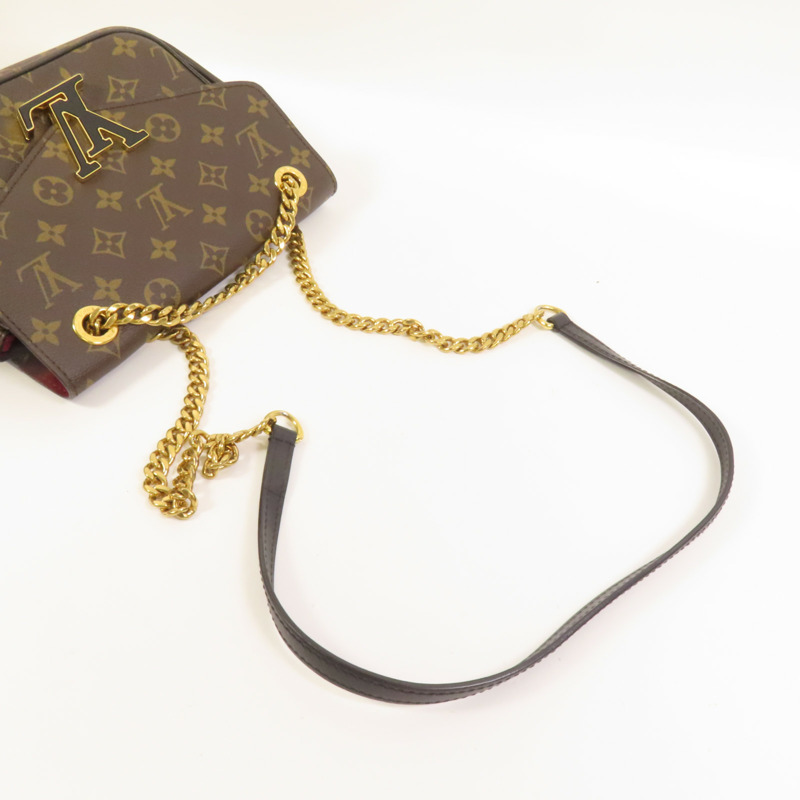 LOUIS VUITTON Monogram Passy金扣肩背袋棕色-4
