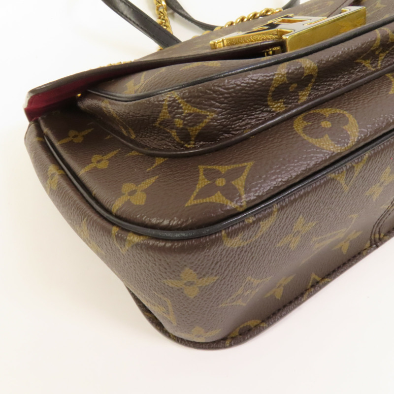LOUIS VUITTON Monogram Passy金扣肩背袋棕色-8