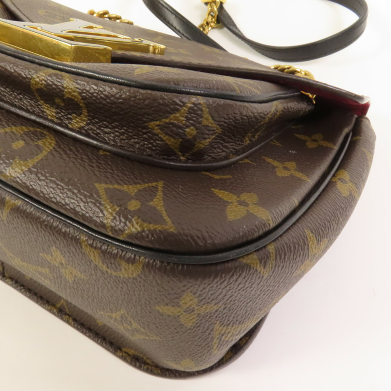 LOUIS VUITTON Monogram Passy金扣肩背袋棕色-9