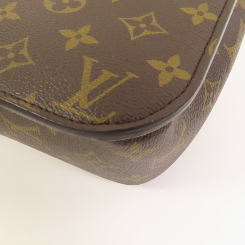 LOUIS VUITTON Monogram Passy金扣肩背袋棕色-10
