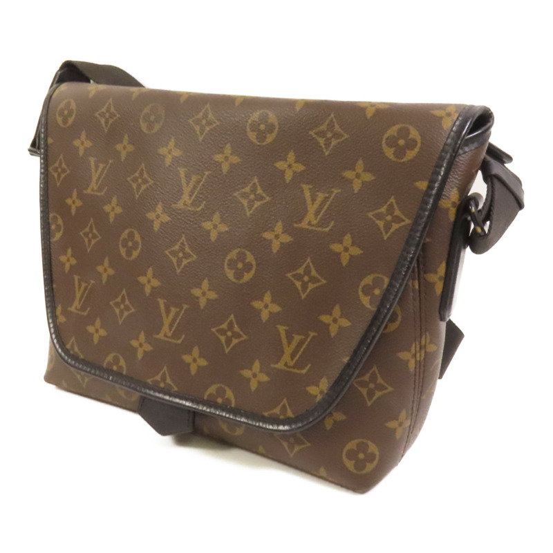LOUIS VUITTON Monogram Macassar Magnetic Messenger Bag肩背袋棕色-2
