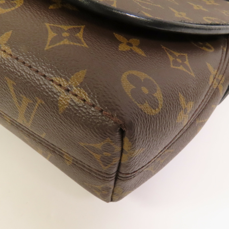 LOUIS VUITTON Monogram Macassar Magnetic Messenger Bag肩背袋棕色-8