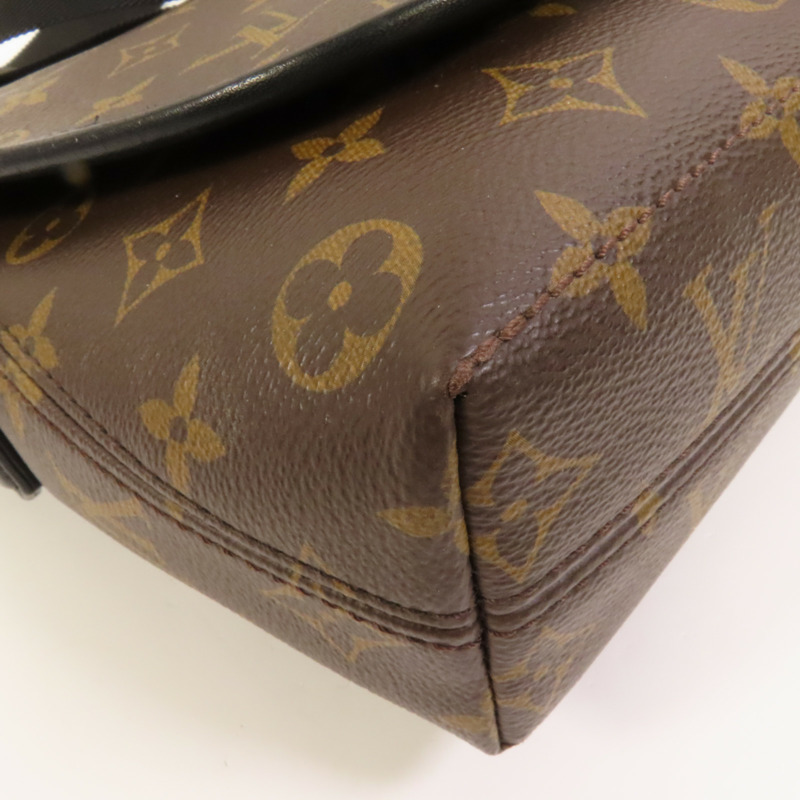 LOUIS VUITTON Monogram Macassar Magnetic Messenger Bag肩背袋棕色-10