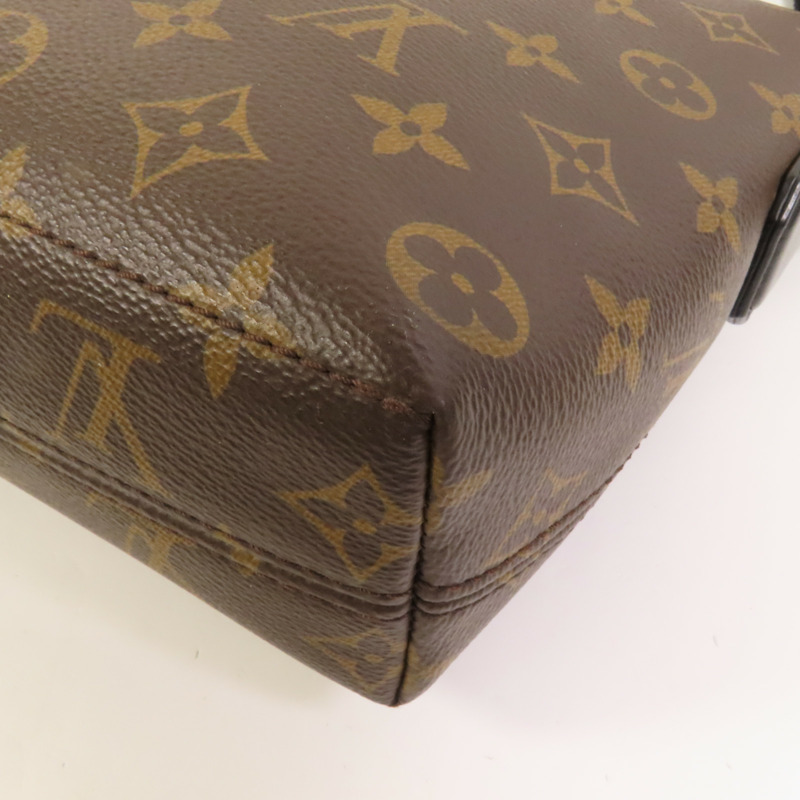 LOUIS VUITTON Monogram Macassar Magnetic Messenger Bag肩背袋棕色-11