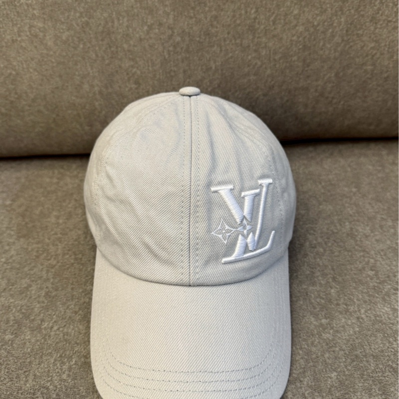LV灰色刺繡帽-1