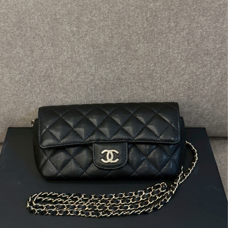 香奈兒黑色荔枝小包-0