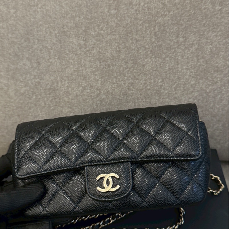 香奈兒黑色荔枝小包-1