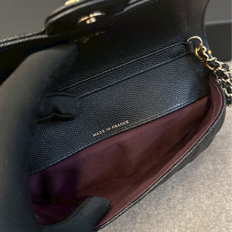 香奈兒黑色荔枝小包-6